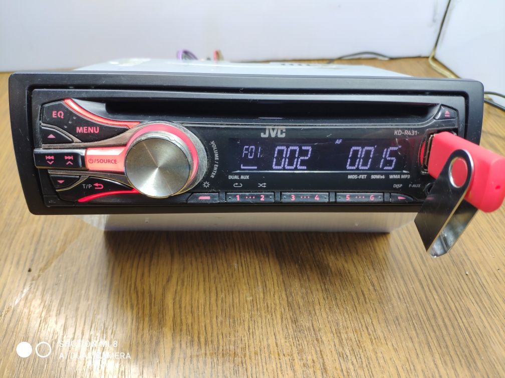 Автомагнітола JVC KD-R431 оригінал з Німеччини USB AUX FM RADIO MP3