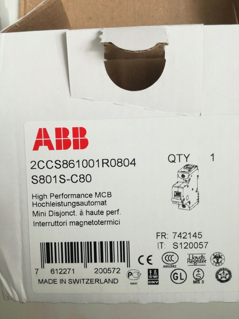 Bezpiecznik automat ABB C80