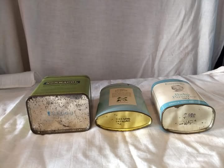 Lote de 3 Latas po' de talco antigas