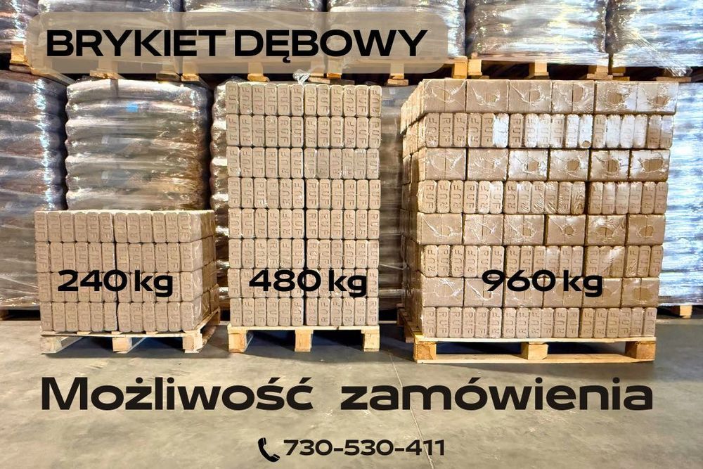Brykiet drzewny RUF kostka Ząbkowice Śląskie i okolice, DOSTAWA GRATIS