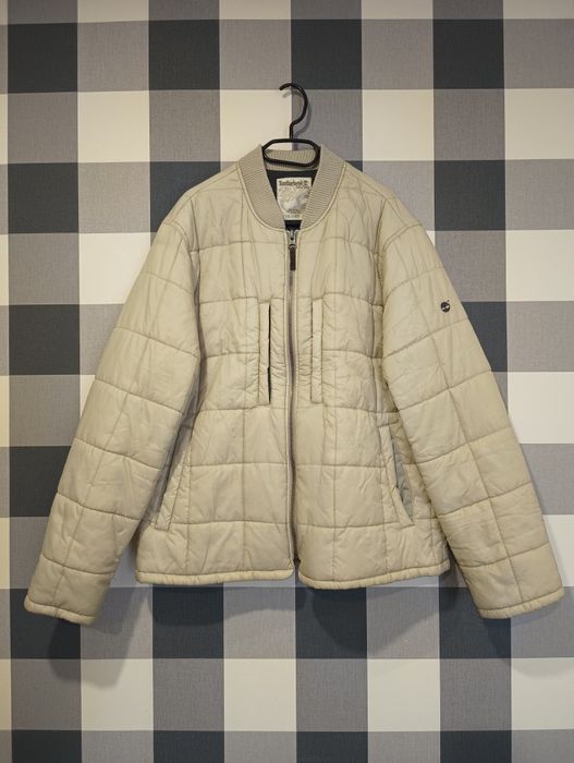 Beżowa przejściowa pikowana kurtka Timberland, rozmiar XL!