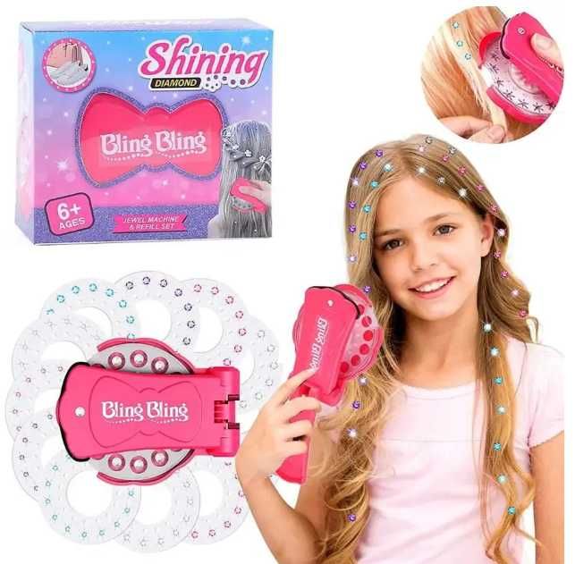 Дитячий набір страз для волосся bling bling, Стайлер для страз Прикрас