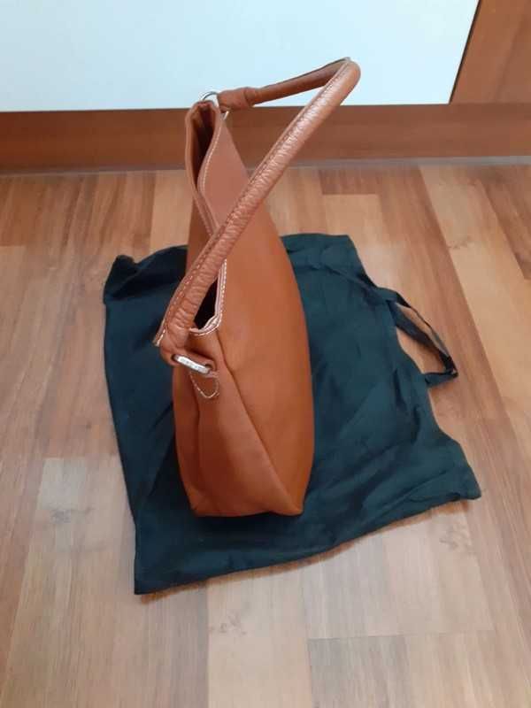 Skórzana torebka Batycki, kolor koniakowy