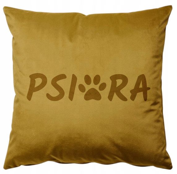 Poszewka welurowa z poduszką 40x40 dla Psiary z napisem Psiara