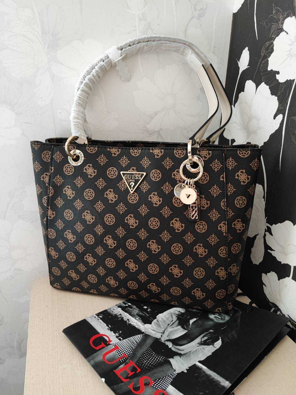сумка сетчел шоппер guess Noelle  гесс оригинал