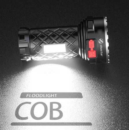 Супер яркий фонарик светодиодный ,боковой фонарь COB 4 режима. USB