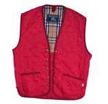 Burberrys Pikowana Kamizelka Vintage Czerwona / Xl