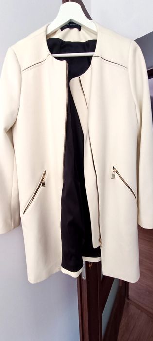 Marynarka Zara M/L biała elegancka dłuższa