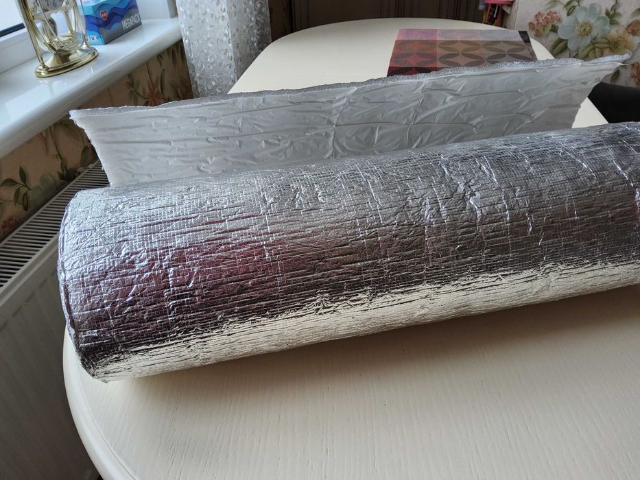 Газовспененый полиэтилен фольгированый самоклейка 3м х 0,5м толщ. 5мм