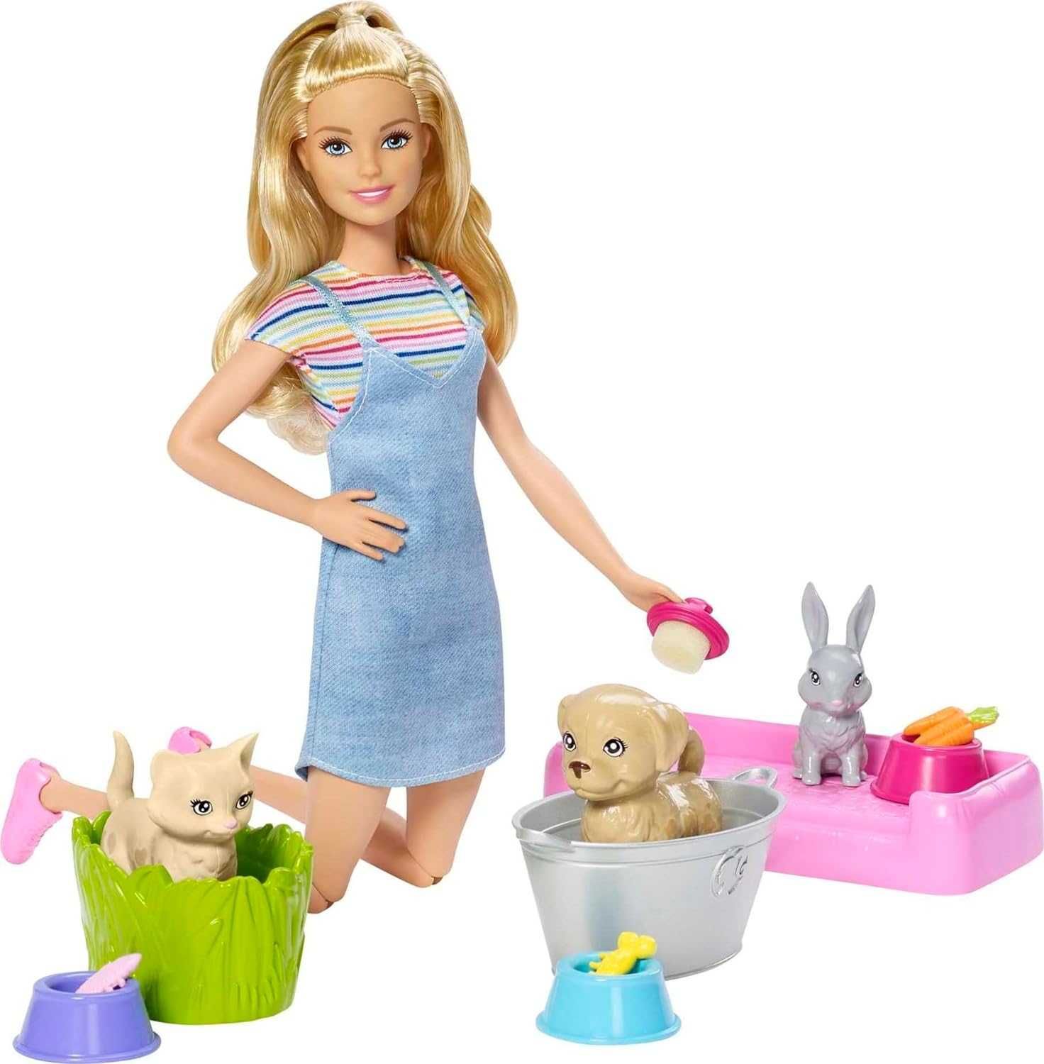 Лялька Барбі Грай та купай вихованців Barbie, Play 'N Wash Pets Mattel