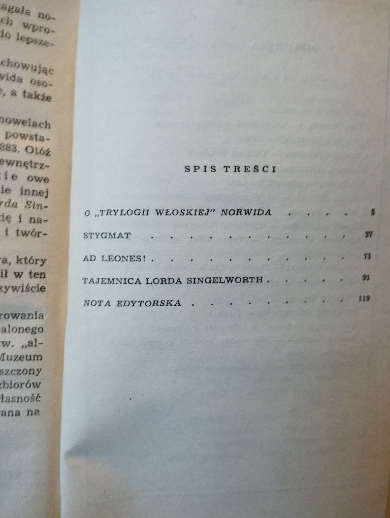 Norwid trylogia włoska