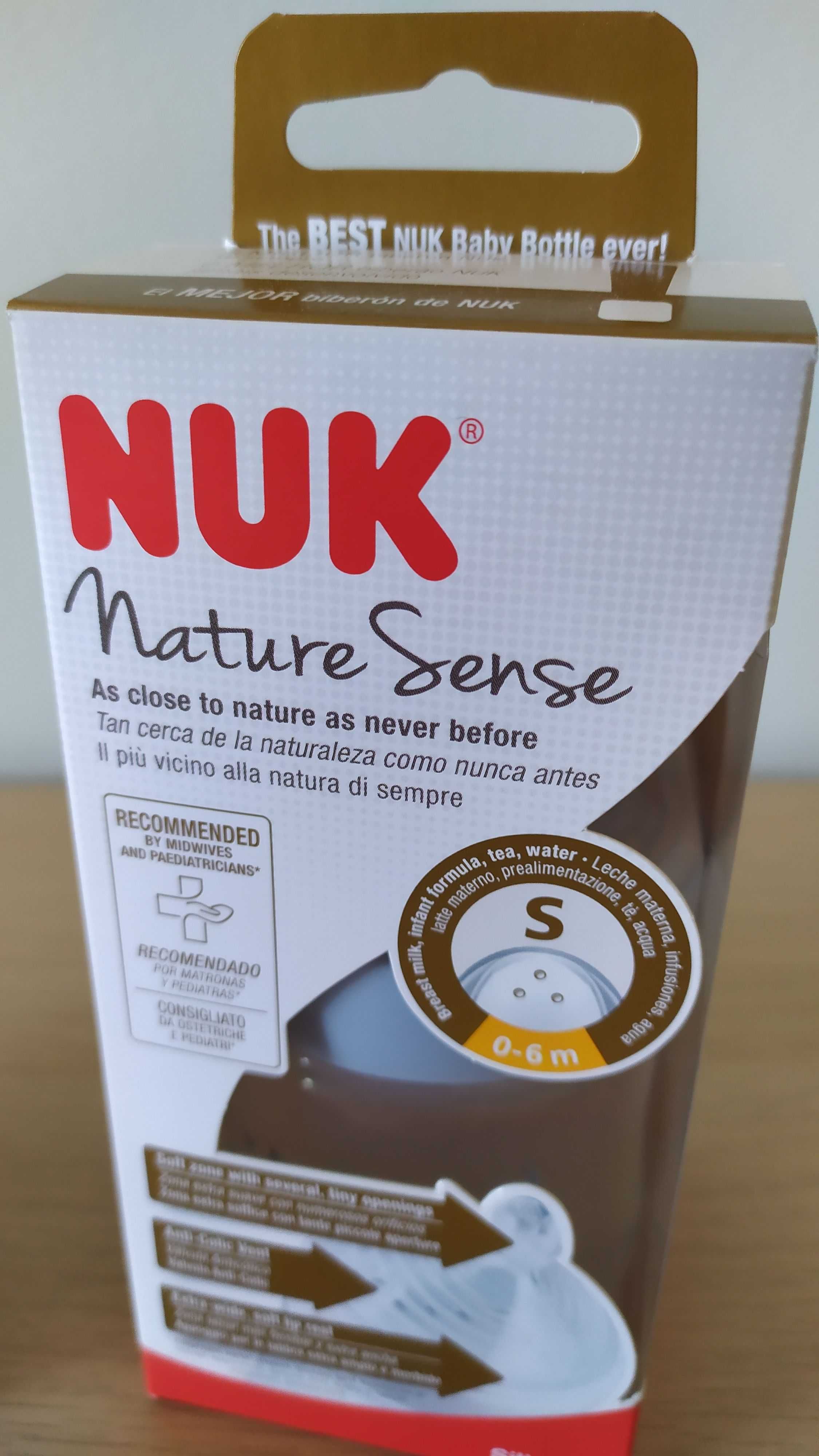 Biberões Recém Nascido (0-6m) - NUK Nature Sense (Plástico + Vidro)