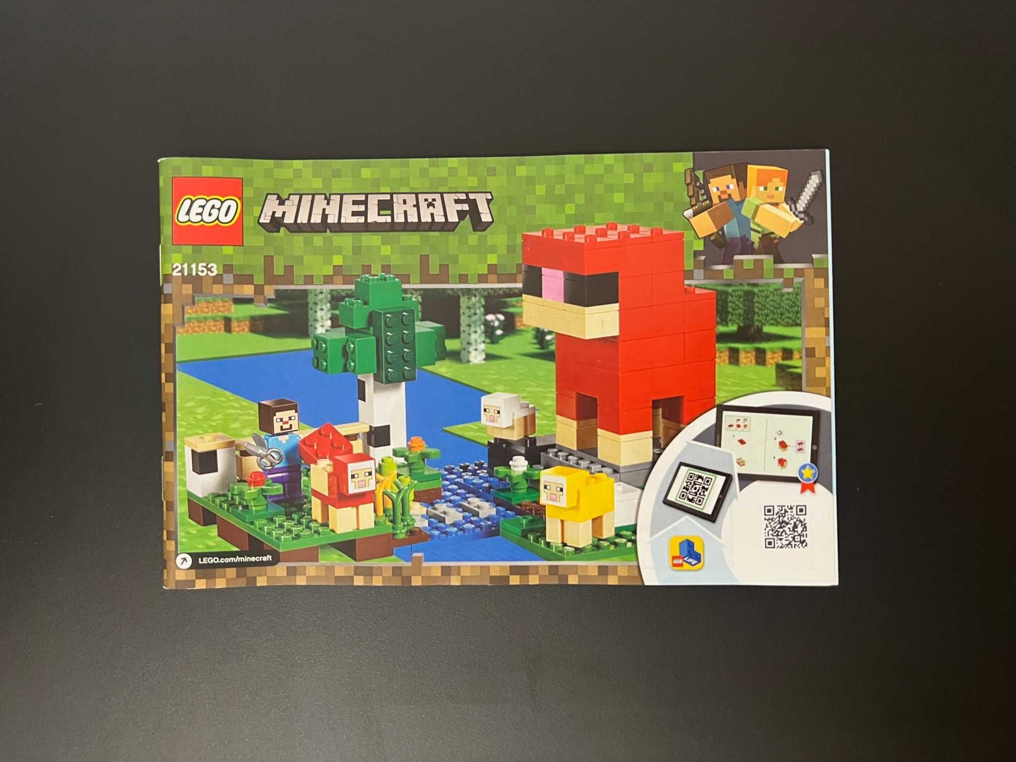 LEGO Minecraft - 21153 - Hodowla Owiec - stan BDB