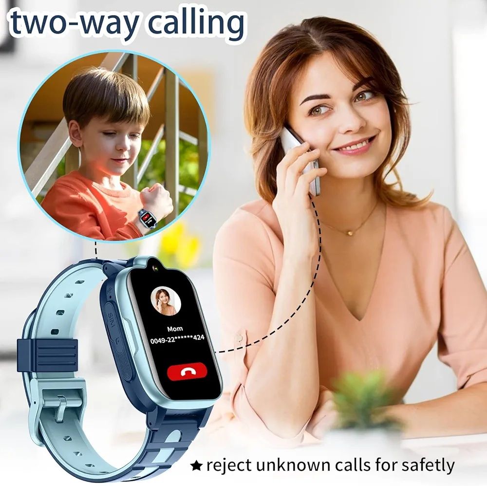 Fitonyo Dziecięcy Smartwatch 4G GPS LBS j.polski