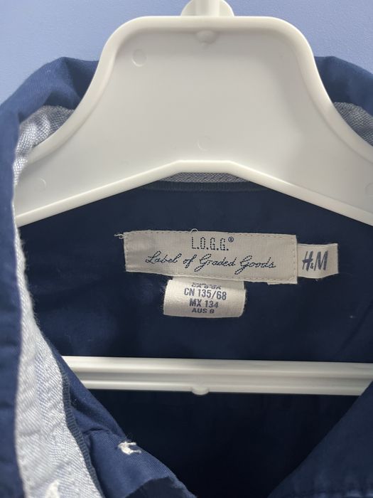 Рубашка синя  H&M 134