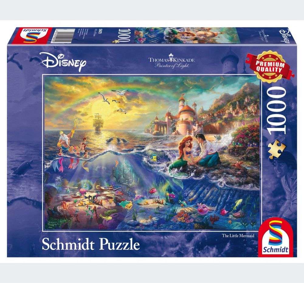 Nowe w folii puzzle firmy Schmid mala syrenka 1000 elementów