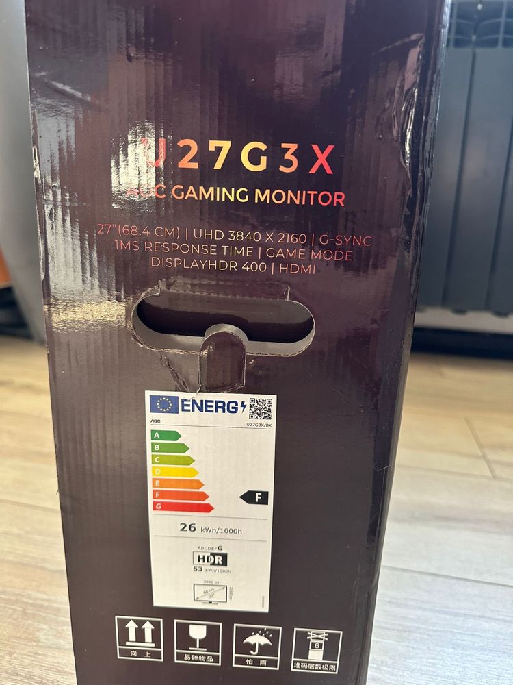 Monitor Gamingowy LED AOC U27G3X czarny TOMI-TECH