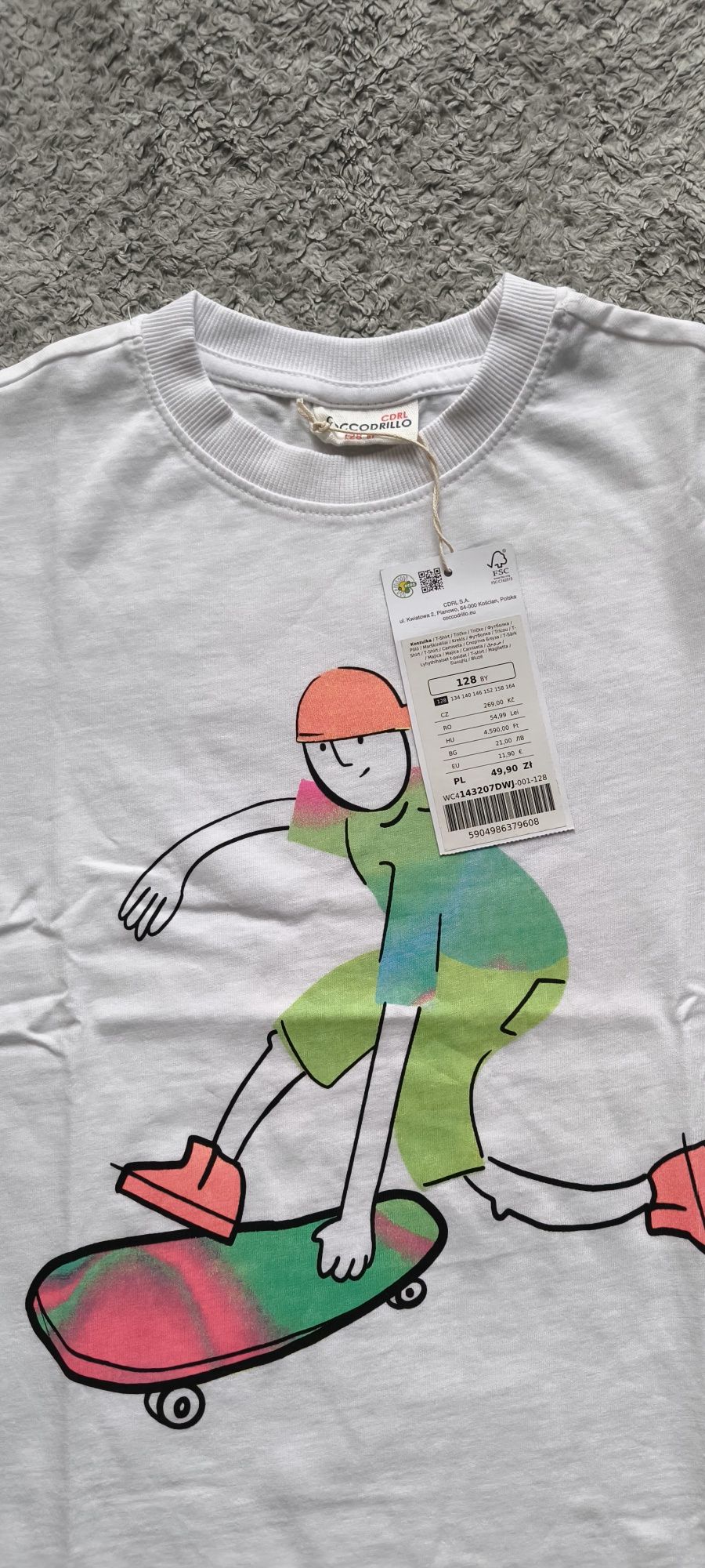 Nowa bluzka t-shirt coccodrillo r. 128