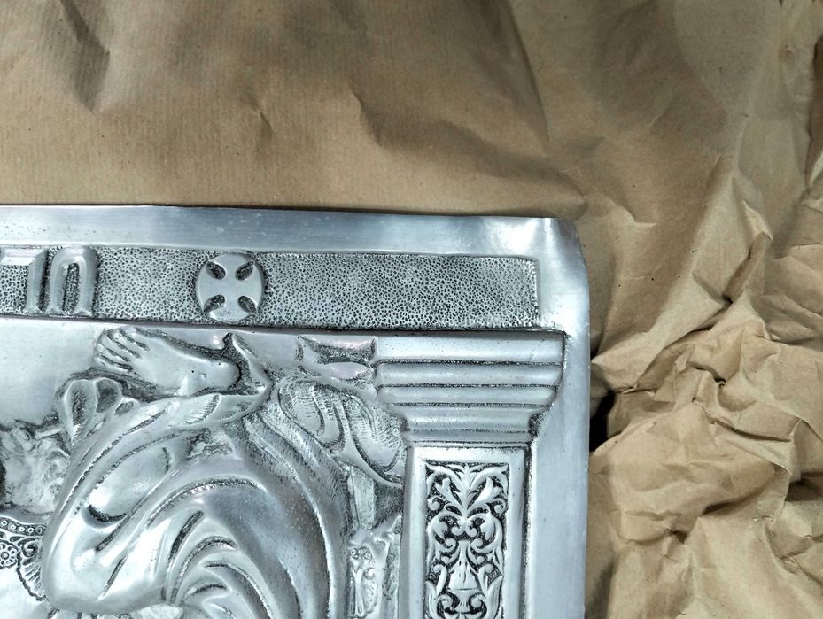 Quadro em metal da ultima ceia