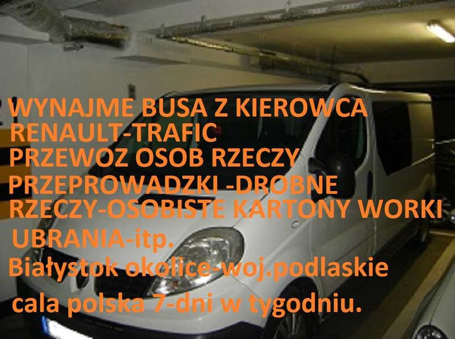 TRANSPORT BUS-VANEM-przewoz osób rzeczy Przeprowadzki drobne-bagażówki