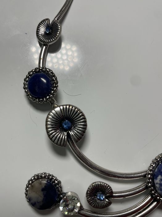 Кольє, намиста вінтаж камінь натуральний , посріблення