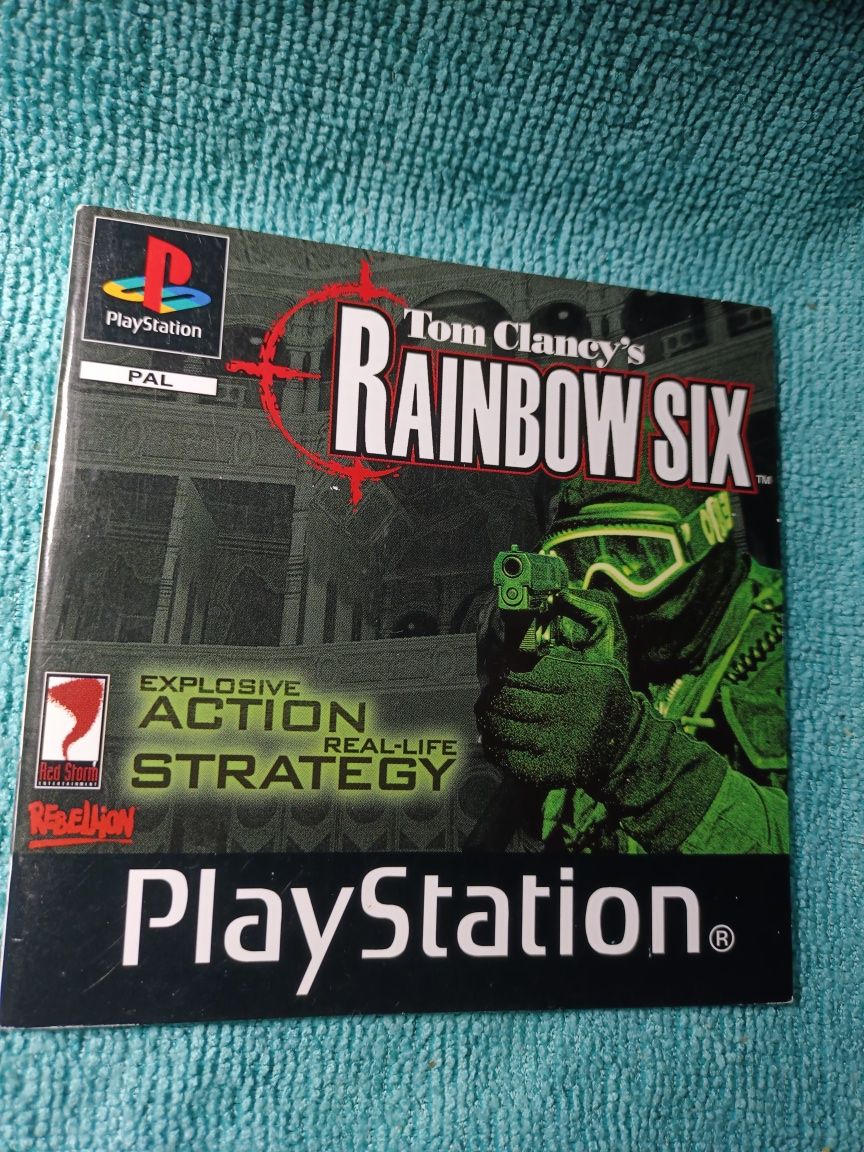 Ps1 Tom Clancy's Rainbow six psx psone Książeczka Manual Angielska