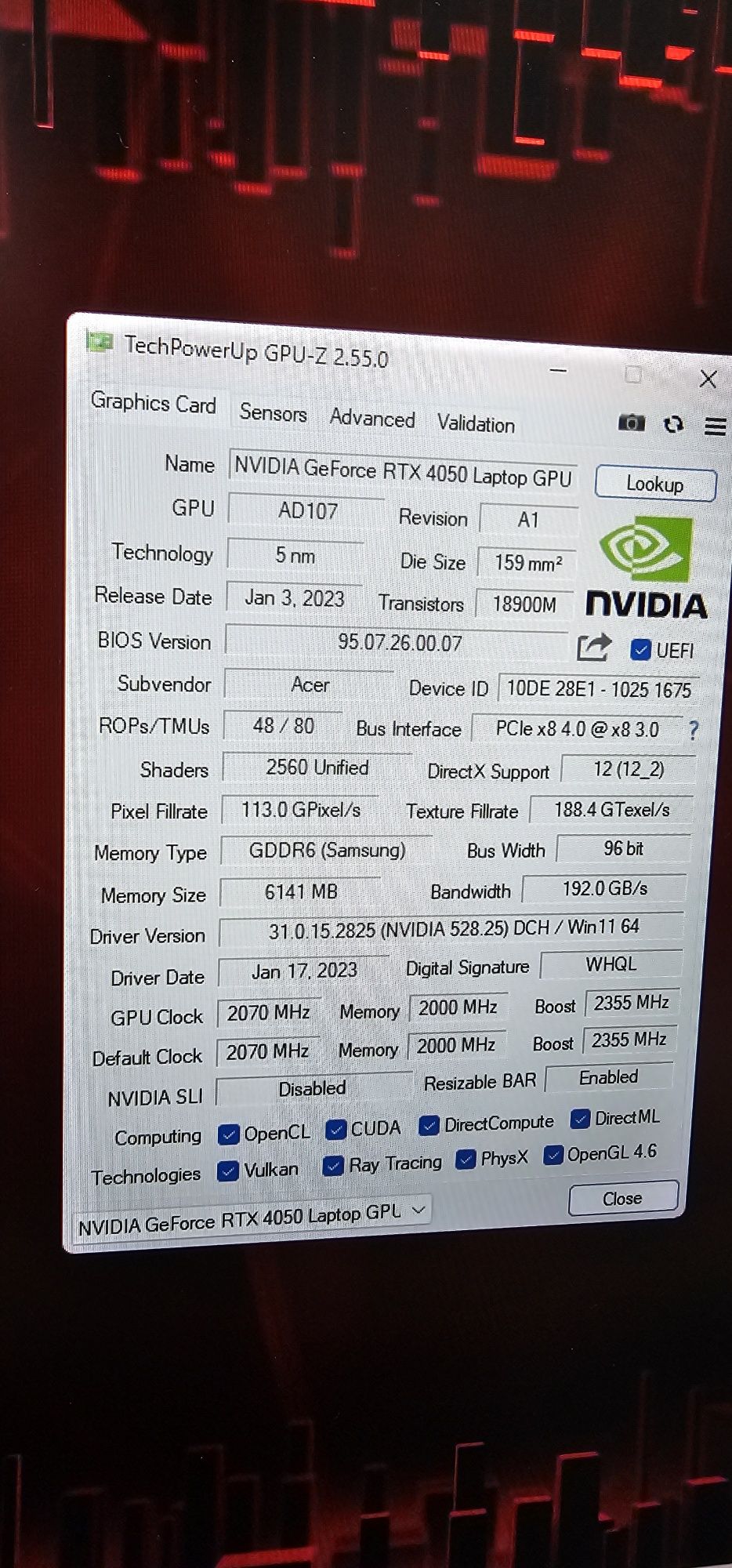 Acer Nitro 17" (Новый, RTX4050)