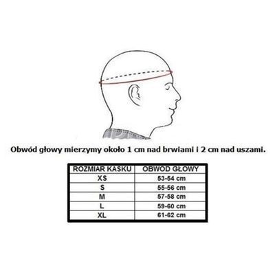 Kask Szczękowy Wl-101 Czarny Połysk Xs