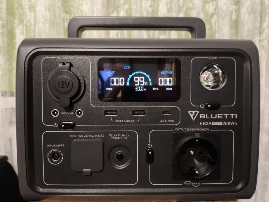 BLUETTI EB3A Портативна Електростанція | 600 Вт 268 Вт·годА