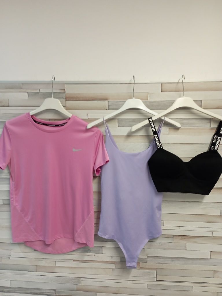 T-shirt Nike, body i biustonosz gratis. Cena za wszystko