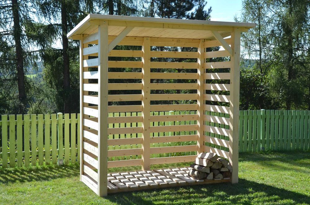 Solidna drewutnia wiata schowek na drewno 4m3 (złożona, transport) C24