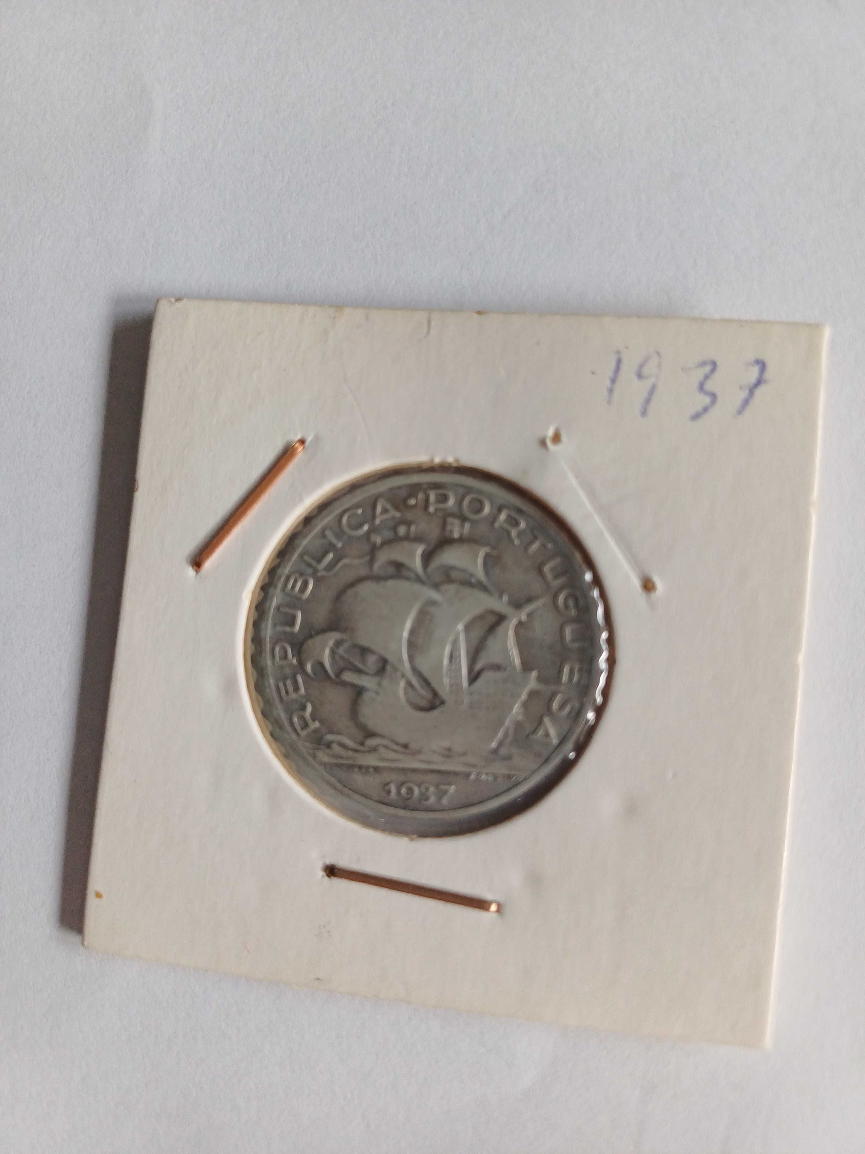 5$00 EM PRATA de 1937 Rara no estado de MBC