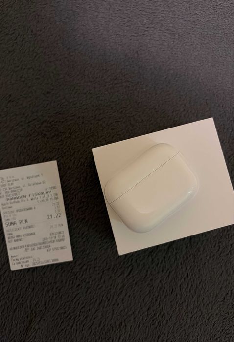 Apple AirPods Pro 3 (użyte 2 razy) gwarancja 2 lata, komplet + paragon
