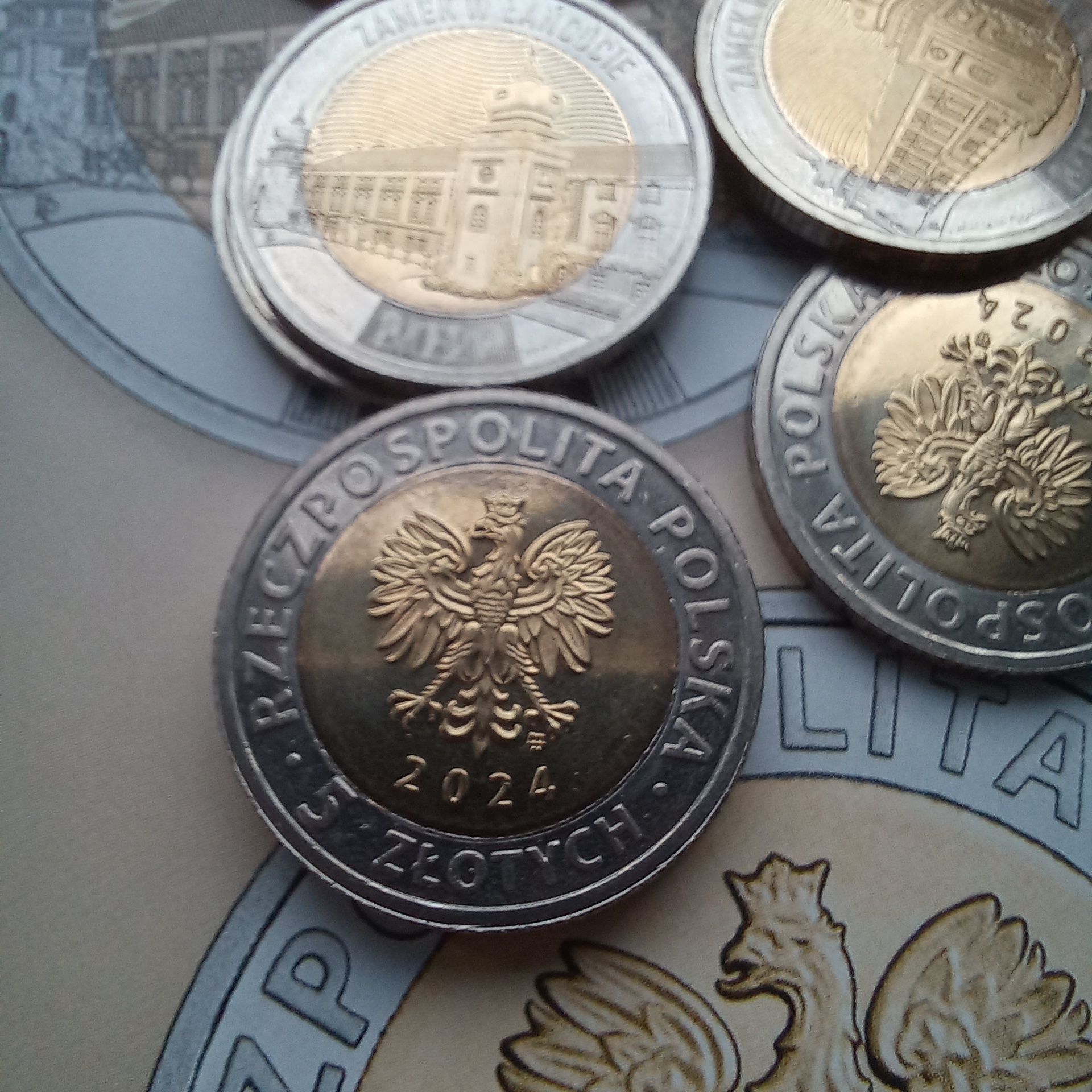 5zł okolicznościowe 2024r   Zamek w Łańcucie Nowość!!!