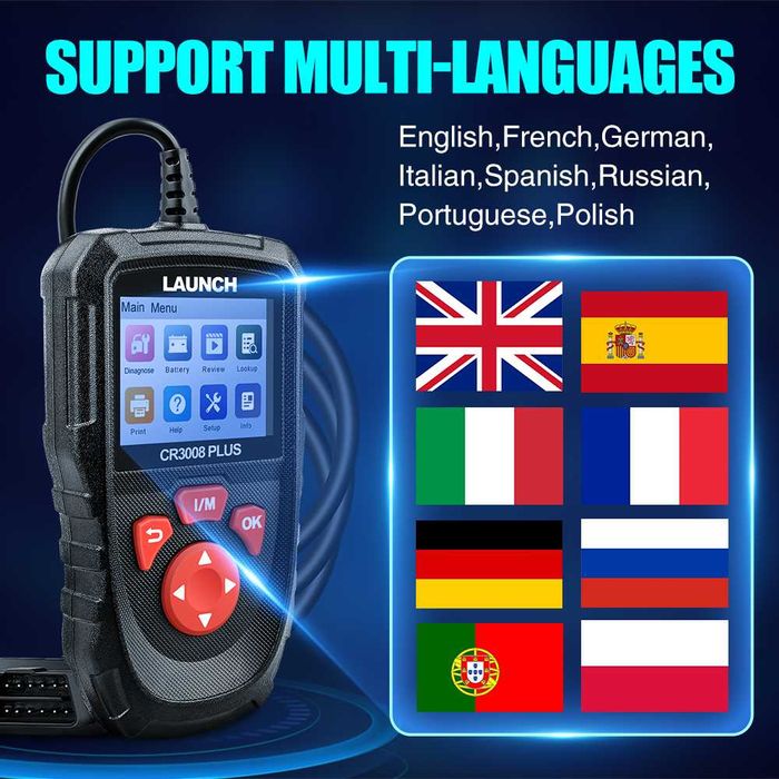 Skaner Diagnostyczny LAUNCH CR3008 PLUS do wszystkich samochodów