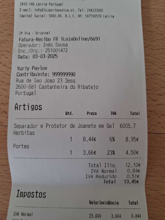 Aplicador Silicone Gel para tratamento Joanetes-Novo