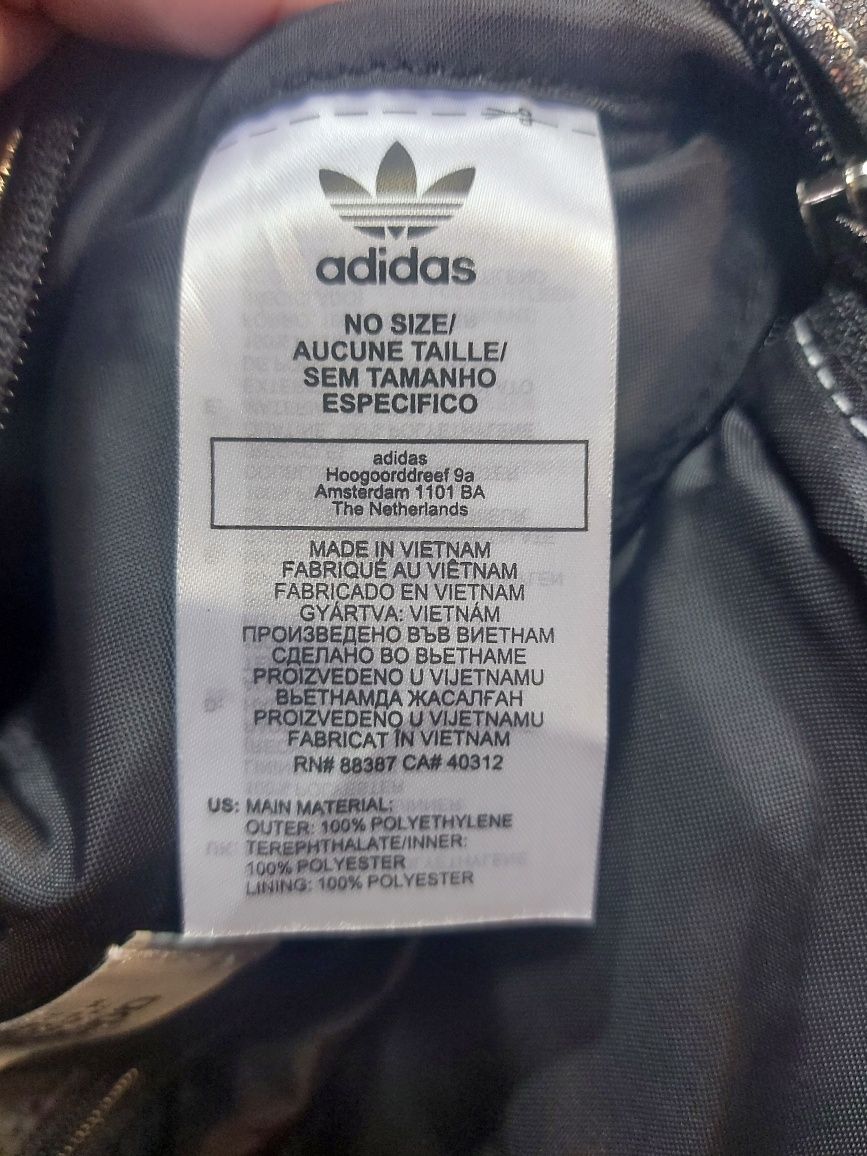 adidas Женская поясная сумка GN2149 Adjustable Silver Metallic/Black