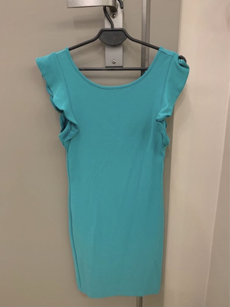 Turkusowa zielona sukienka wizytowa Bershka 38 NOWA (wesele, impreza)