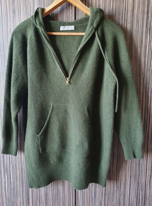 Sandro 3 кашемир  m l худи платье бобка сукня туніка m l