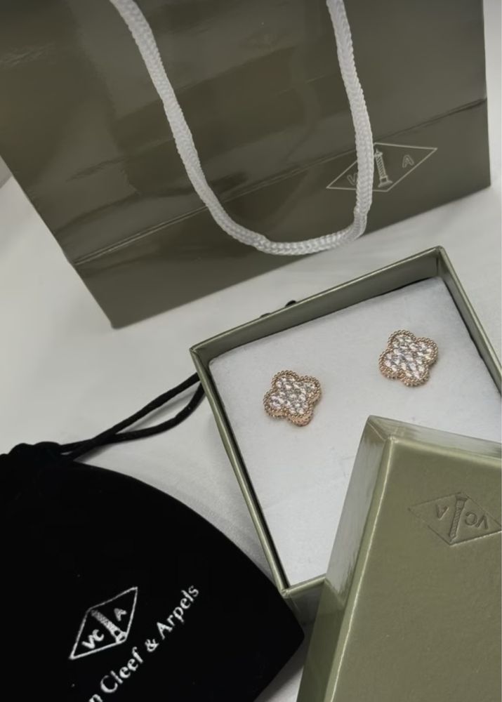 Сережки Клевер англ.застежка Van Cleef A Magic Alhambra