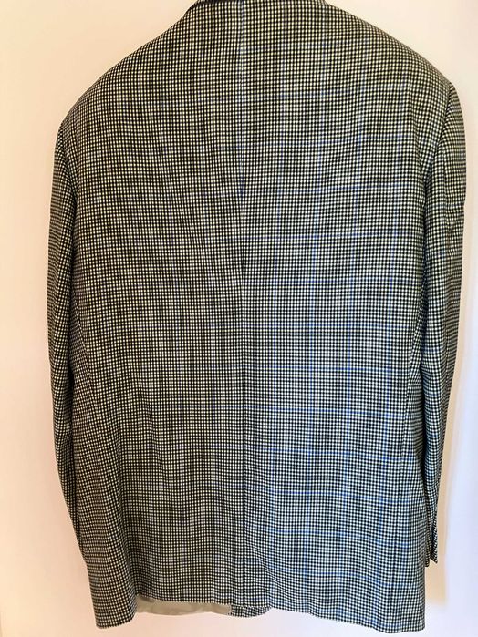 Blazer homem de Xadrez em sarja 46 / XL