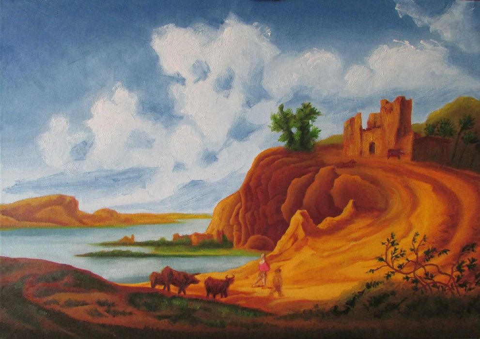 Pejzaż górski - obraz olejny