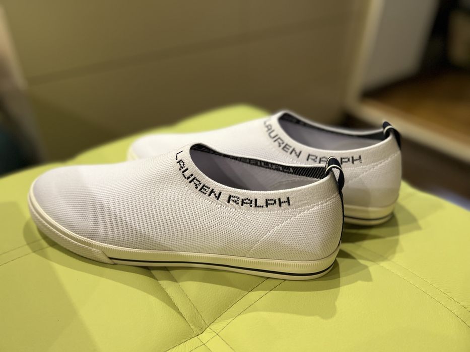 Слипоны белые Ralph Lauren