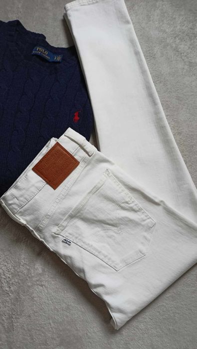 Spodnie Levi's - białe /Wysoki stan