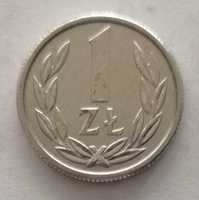Moneta PRL 1 złoty 1989r.Al. Stan monety okołomenniczy.