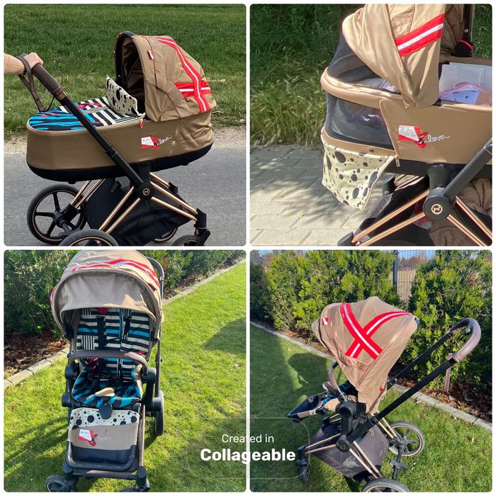 Wózek gondola i spacerówka Priam 2.0 rose gold edycja Karolina Kurkowa