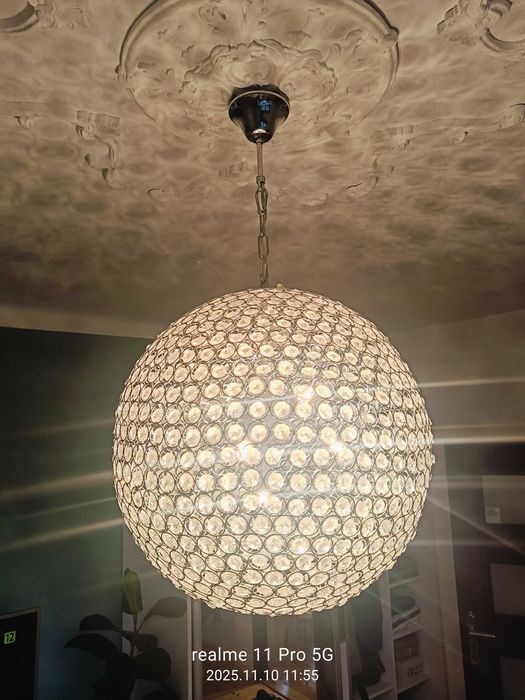 żyrandol kula krysztal