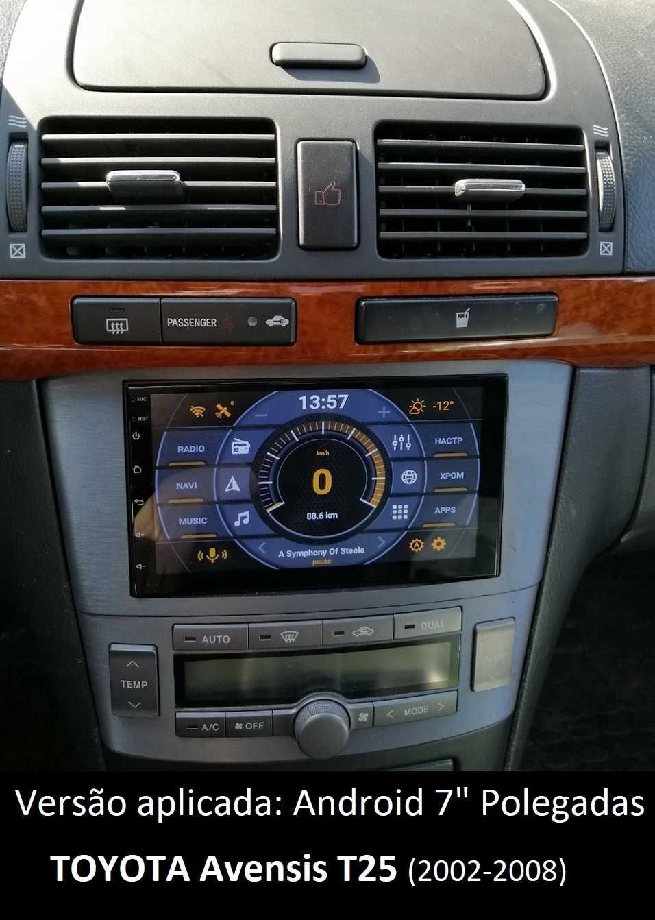 Rádio 2DIN [4+32GB] • Toyota AVENSIS (2002 a 2015) • Android T25 T27