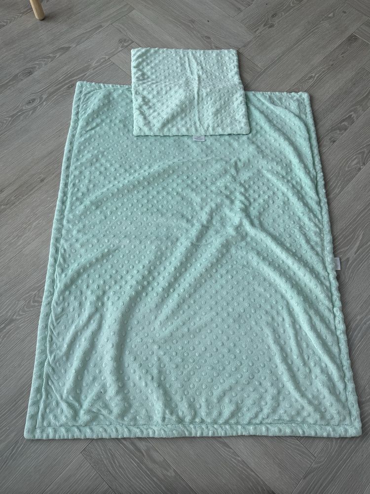 Koc i poduszka 75 CM X 100 CM minki i bawełna misie polarne