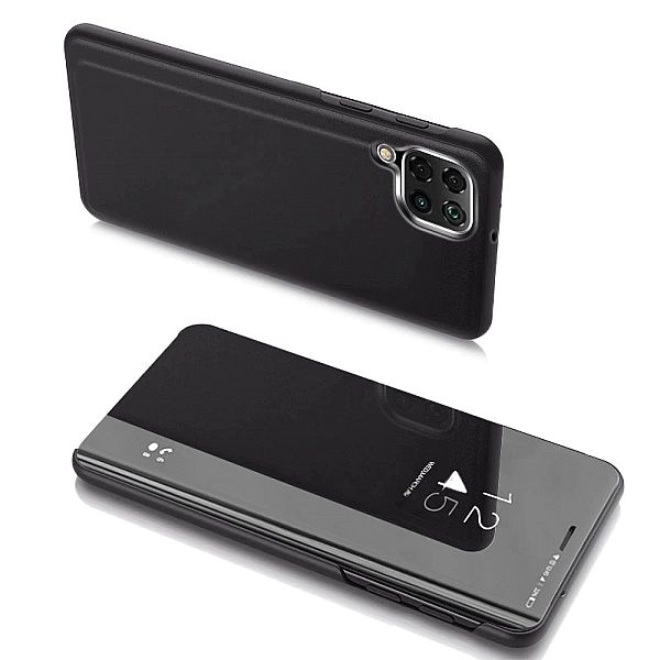 Clear View Case futerał etui z klapką Samsung Galaxy A22/5G czarny